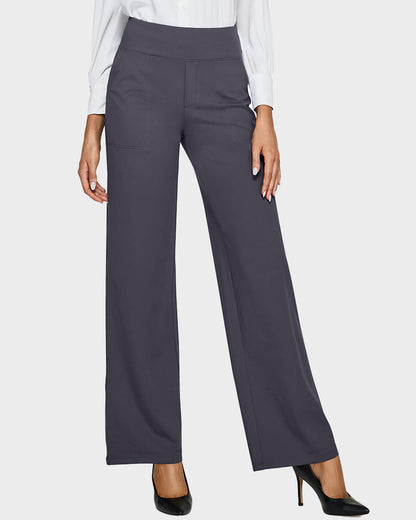 Loose High-Waist Business Casual Pants Yoga Pants Women Wide Leg Pants with Pockets Comfortable Athletic Sweatpants Outdoorfun