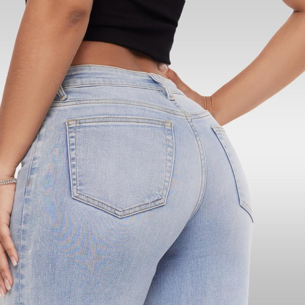 New Mid-Low Rise Stretch Wide-Leg Baggy Jeans
