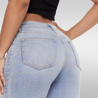 New Mid-Low Rise Stretch Wide-Leg Baggy Jeans