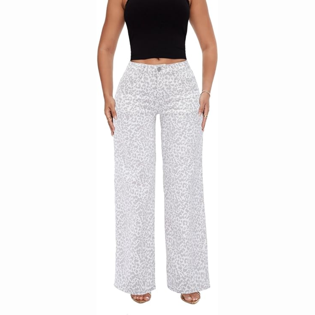 New Mid-Low Rise Stretch Wide-Leg Baggy Jeans