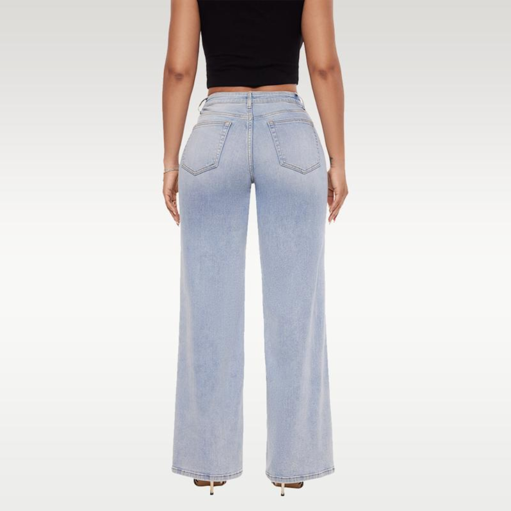 New Mid-Low Rise Stretch Wide-Leg Baggy Jeans