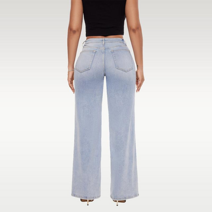 New Mid-Low Rise Stretch Wide-Leg Baggy Jeans