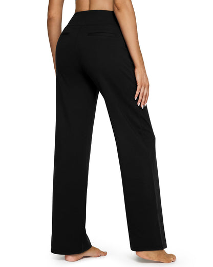 Loose High-Waist Business Casual Pants Yoga Pants Women Wide Leg Pants with Pockets Comfortable Athletic Sweatpants Outdoorfun